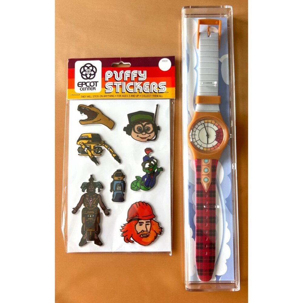 Retro Magic Epcot Center Puffy Stickers & Unique Watch - Limited Edition 2023